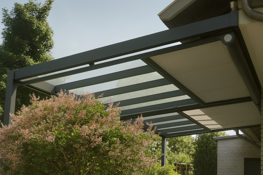 Unterglasmarkise – Breite 4, Tiefe 2–4 m