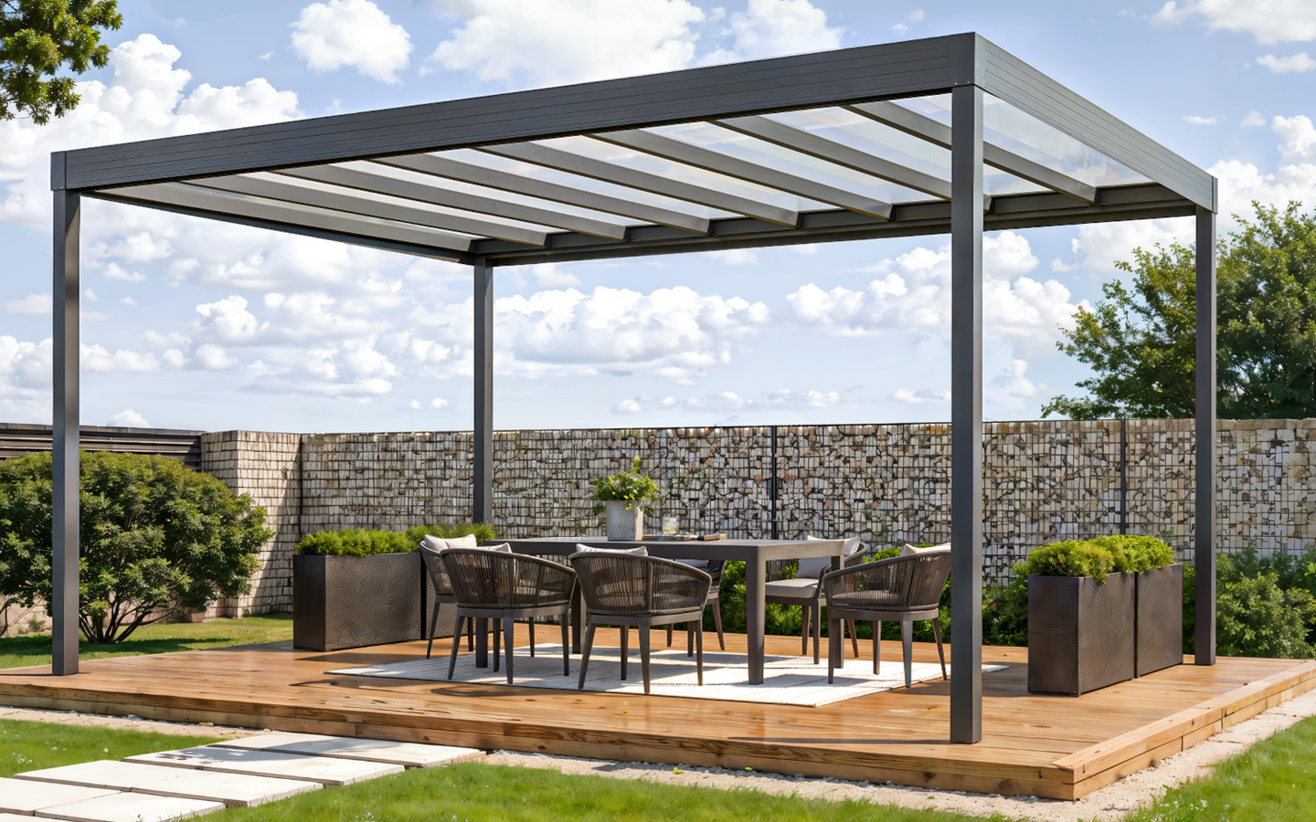 Flachdach SkyView mit Polycarbonat