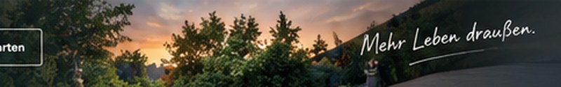 Terrassendach bei Sonnenuntergang